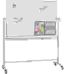 FRANKEN mobiles Whiteboard 220,0 x 120,0 cm weiß emaillierter Stahl