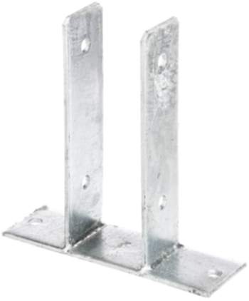 GAH-Alberts Stahl U-Pfostenträger 71x200mm feuerverzinkt zum Aufschrauben