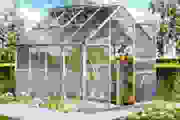 Gartenbruk Aluminium-Gewächshaus 7,6 m³, mit Fundament