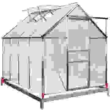 Gartenbruk Aluminium-Gewächshaus 7,6 m³, mit Fundament