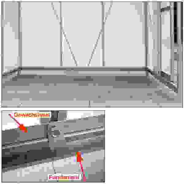 Gartenbruk Aluminium-Gewächshaus 7,6 m³, mit Fundament