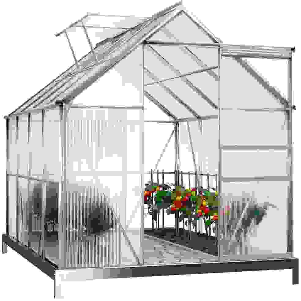 Gartenbruk Aluminium-Gewächshaus 7,6 m³, mit Fundament