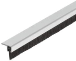Gedotec Bürstendichtung mit dichtem Besatz aus Aluminium mit PP Bürste schwarz zum Unterschrauben