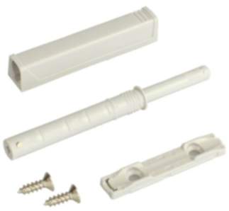 Gedotec Druckschnäpper Push-to-Open mit Gummipuffer zum Einbohren oder Schrauben, Ø 10 mm