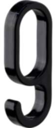 Gedotec Einhängehaken aus Kunststoff für Schrankrohre oval 30 x 15 mm