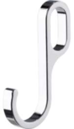 Gedotec Einhängehaken oval für Schrankrohr 30x15 mm verchromt H10270