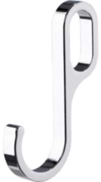 Gedotec Einhängehaken oval für Schrankrohr 30x15 mm verchromt H10270