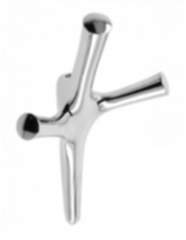 Gedotec Garderobenhaken WALENCIA aus Metall, 164 x 107 x 58 mm