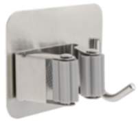 Gedotec Gerätehalter & Haken PROFI aus Edelstahl, selbstklebend Wandmontage, 85 x 65 mm