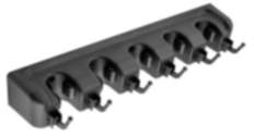 Gedotec Gerätehalter-Leiste BLACK LINE Wandmontage, 407 x 62 mm