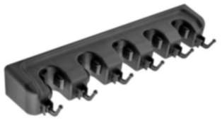 Gedotec Gerätehalter-Leiste BLACK LINE Wandmontage, 407 x 62 mm