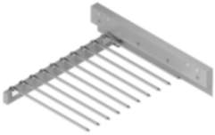 Gedotec Hosenhalter aus Stahl für 10 Hosen, 465 x 480 x 100 mm