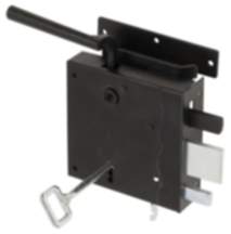 Gedotec Kastenschloss aus Stahl schwarz mit Schlüssel, 100 mm
