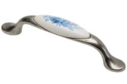 Gedotec Möbelgriff OLGA aus Porzellan & Metall, BA 96 mm