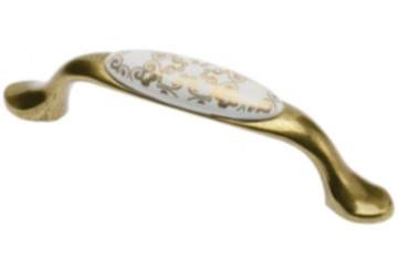Gedotec Möbelgriff OLGA aus Porzellan & Metall, BA 96 mm