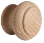 Gedotec Möbelknopf GIOVANNI aus Holz, Ø 35 mm