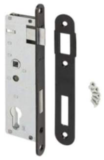 Gedotec Rohrrahmenschloss aus Stahl schwarz DIN-Norm, 72 mm Dornmaß 34 mm