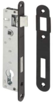 Gedotec Rohrrahmenschloss aus Stahl schwarz Ö-Norm, 90 mm Dornmaß 22 mm