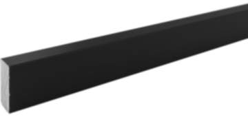 Gedotec Schrankrohr eckig 25x10 Aluminium schwarz Modell Nano Black verschiedene Längen