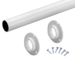 Gedotec Schrankrohr POLE WHITE aus Stahl weiß rund Ø 25 mm
