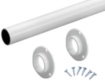 Gedotec Schrankrohr POLE WHITE aus Stahl weiß rund Ø 25 mm