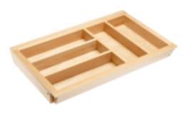 Gedotec Schubladeneinsatz CUSTOMI aus Holz, verstellbar 305 - 950 mm