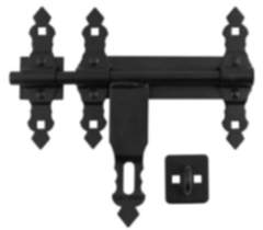 Gedotec Schwerlast-Türriegel aus Stahl absperrbar schwarz DUPLEX, 200 - 350 mm