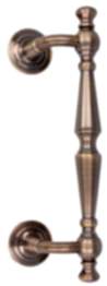 Gedotec Stoßgriff NAPOLEON aus Messing, gekröpft 250 - 300 mm