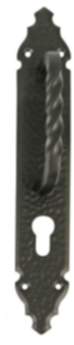 Gedotec Torgriff SCHOBER aus Stahl schwarz antik, 280 x 44 mm PZ