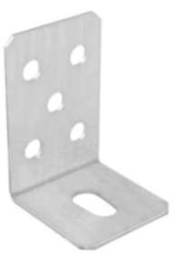 Gedotec Winkelverbinder aus Stahl, verstellbar 90 x 60 x 60 x 2,5 mm
