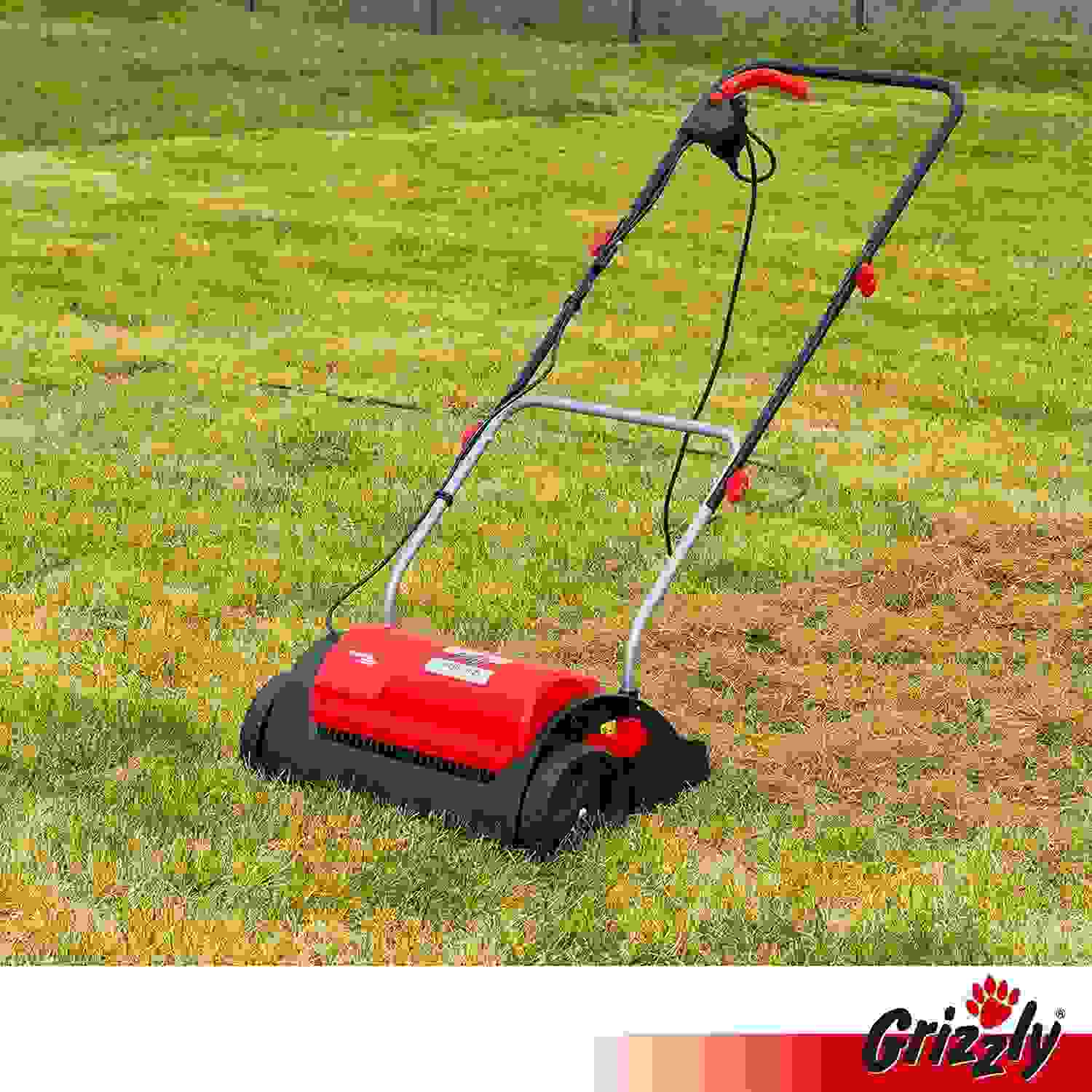 Grizzly Tools Elektro-Vertikutierer EV 3112 - Für die Gartenpflege - Rot