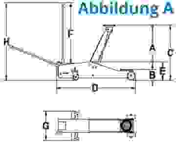 Güde hydraulischer Bodenheber GRH 2/330 I - Tragkraft 2 Tonnen