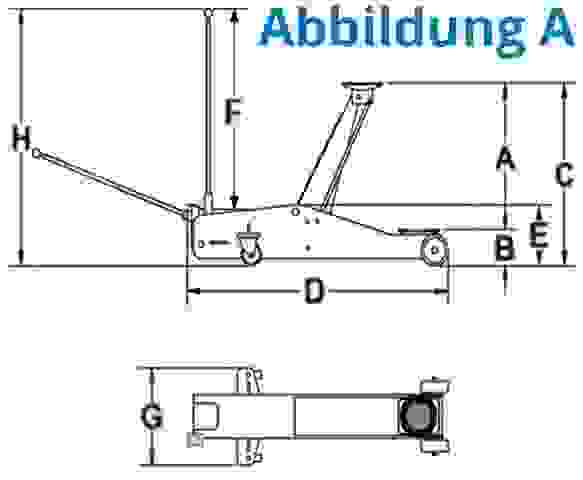 Güde hydraulischer Bodenheber GRH 2/330 I - Tragkraft 2 Tonnen