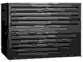 Gürkan Planschrank schwarz 10 Schubladen 140,0 x 95,0 x 105,0 cm