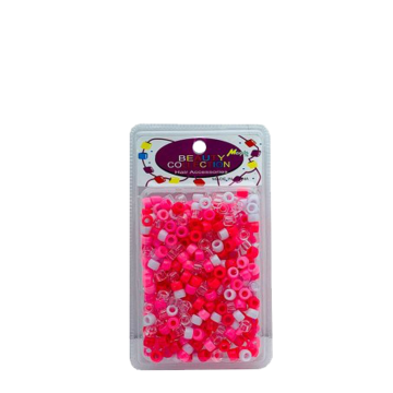 Haarperlen für Kinder - Pink/Transparent (Klein) - für Dread, Braids & Zöpfe
