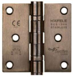 Häfele Aufschraubband DHB 1212 aus Edelstahl, 76 x 76 mm