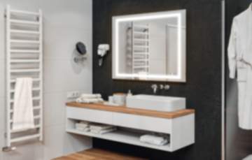 Häfele Badezimmerspiegel mit LOOX5 LED-Beleuchtung, Touch-Dimmer & Bluetooth Sound