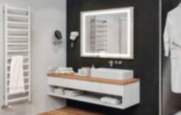 Häfele Badezimmerspiegel mit LOOX5 LED-Beleuchtung, Touch-Dimmer & Bluetooth Sound