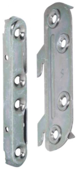 Häfele Bettverbinder mit gekröpftem Haken- und Schließteil Höhe 100 oder 130 mm