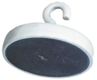 Häfele Deckenmagnet mit Stahlgehäuse & Haken, Ø 40 mm Haltekraft 11 kg