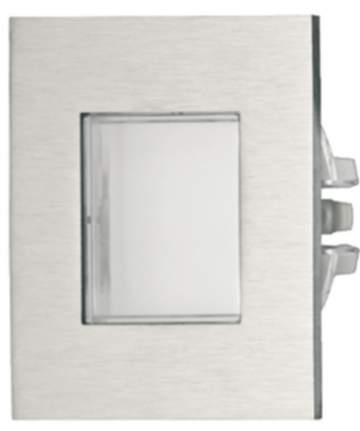 Häfele Einbauleuchte 12V Sockelleuchte LED 1021 Edelstahl quadratisch