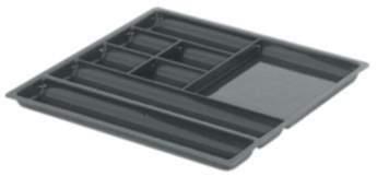 Häfele Fächerschale H4104 Schubkasten Utensilien-Aufbewahrung mit 8 Fächer 277x277x17 mm anthrazit