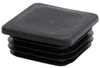 Häfele Formrohrstopfen Fußkappe Kunststoff schwarz quadratisch