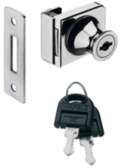Häfele Glastür-Möbelschloss H6100 Vitrinenschloss ECONO Set
