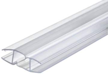 Häfele Glastürdichtung magnetisch für 180° Glasfronten, Glasdicke 8 - 12 mm