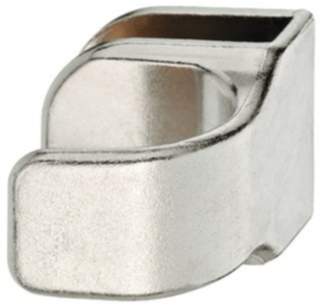 Häfele Glastürgriff H1036 Möbelgriff zum Aufklemmen für Glasdicke 4-6 mm vernickelt matt
