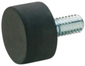 Häfele Haltemagnet gummiummantelt mit M4-M6-Gewindezapfen, Ø 12 - 43 mm Haltekraft 1 - 10 kg