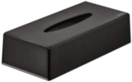 Häfele Kosmetiktuch-Box aus Kunststoff schwarz, 255 x 130 x 60 mm