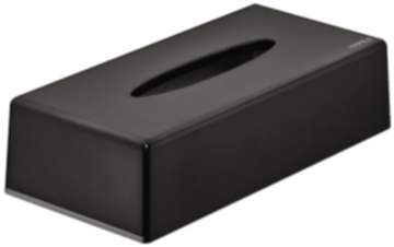 Häfele Kosmetiktuch-Box aus Kunststoff schwarz, 255 x 130 x 60 mm
