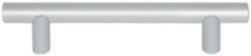 Häfele Möbelgriff H1039 Sockelgriff Ø12 mm Aluminium rund silberfarben eloxiert mit 2 Sockeln